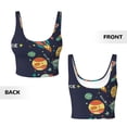 thumbnail image 5 of Picia Space Sports Bra for Women,Padded Strappy Sports Bras Medium Support Yoga Bra with Removable Cups,Running Yoga Bra-Small, 5 of 9