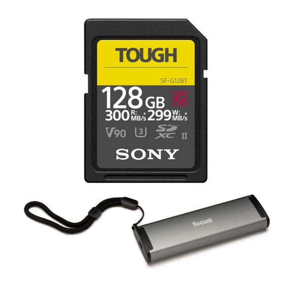Sony 128GB UHS-II Tough G-Series SD Card with Dual-Slot Card Reader