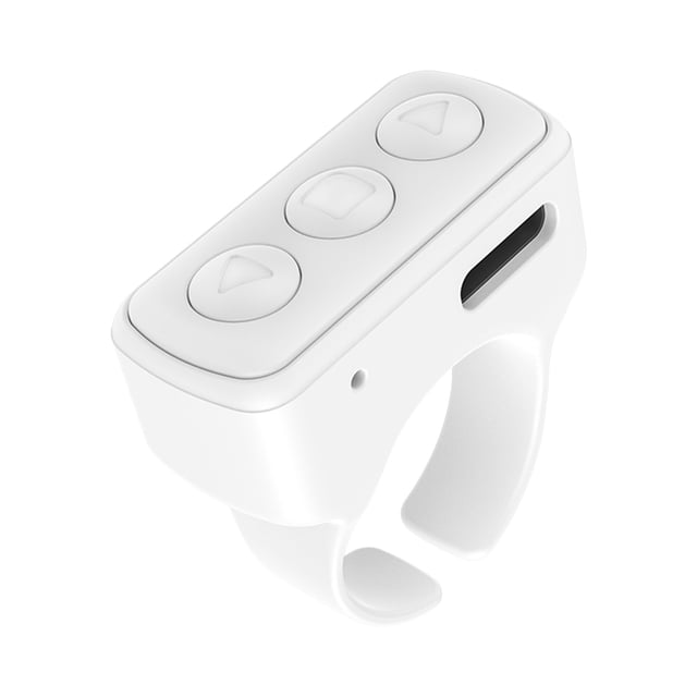 Bluetooth Page Turner Remote Control for Short Video Apps and Phone Camera, Rechargeable Wireless Ring Clicker with 10 m Range