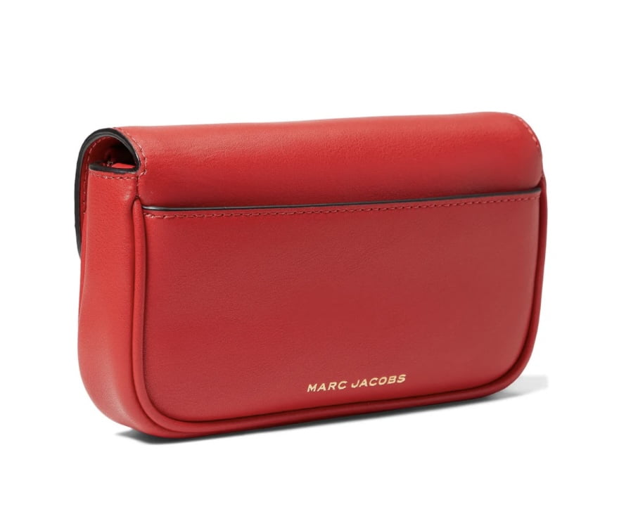 Marc Jacobs J Marc Mini True Red Shoulder Bag with Logo Buckle in