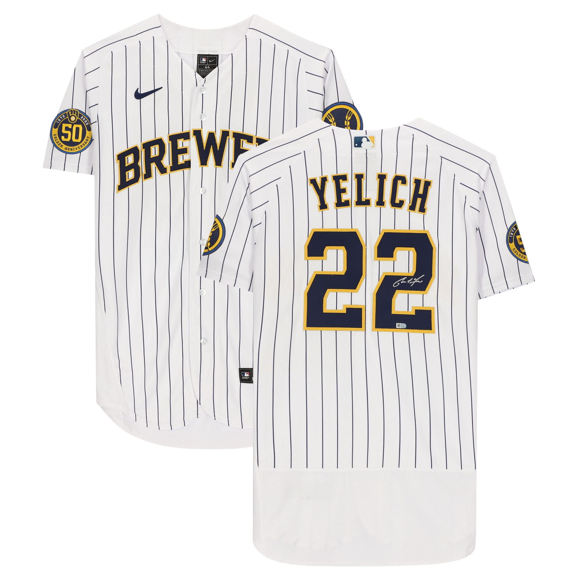 Christian Yelich Milwaukee Brewers Autographed White Nike Authentic Jersey  