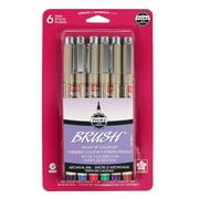 Sakura Pigma Brush Pen Set, 6-Colors