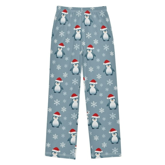 joogoo Christmas Penguin Snowflake Pajama Pants Pj Bottoms Sleepwear Lounge L