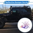 thumbnail image 2 of Unique Bargains Reflective Bumper Decal Multicolor Laser Square Mountain Compass Pattern Reflective Car Sticker Personalized Decoration Vehicle Body or Door or Window, 2 of 7