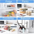 thumbnail image 4 of TechGen Refrigerator Storage Bins, Stackable Fridge Shelf Organizer Baskets with Lids, Clear BPA-Free Containers with Drain Tray and Anti-Slip Base, 10-Pack, 4 of 5
