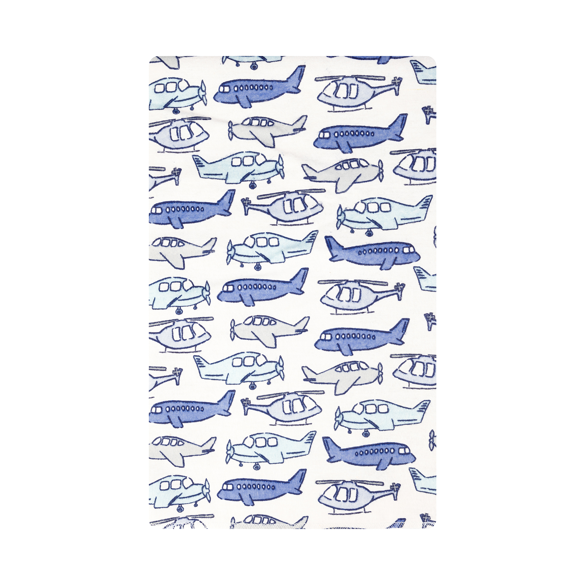 Hudson Baby Boy Cotton Polyester Flannel Burp Cloths, 10-Pack Born To Fly, One Size