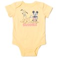 thumbnail image 4 of Disney Mickey Mouse Pluto 4 Pack Cuddly Snap Bodysuits made with Organic Cotton Newborn to Infant, 4 of 5