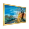 thumbnail image 2 of Designart 'Autumn Road in Evening' Traditional Framed Art Print, 2 of 4