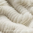 thumbnail image 3 of EVERGRACE Ultra Soft Faux Fur Throw Blanket for Couch, Luxury Sculpted Texture Faux Rabbit Fur Blanket for Bed, Fluffy Thick Plush Warm Fuzzy Throw, 920GSM (Ivory White, 50''x60''), 3 of 8