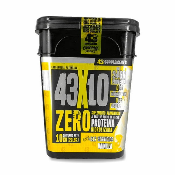 Proteina Hidrolizada Zero Carbohídratos 43 Supplements 10KG