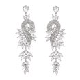 thumbnail image 1 of Pendientes de diseño de moda de aleación de diamantes con hojas geométricas de diamantes de colores pendientes femeninos, 1 of 6
