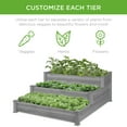 thumbnail image 3 of Best Choice Products 3-Tier Fir Wood Raised Garden Bed Planter for Plants, Vegetables, Outdoor Gardening - Gray, 3 of 8