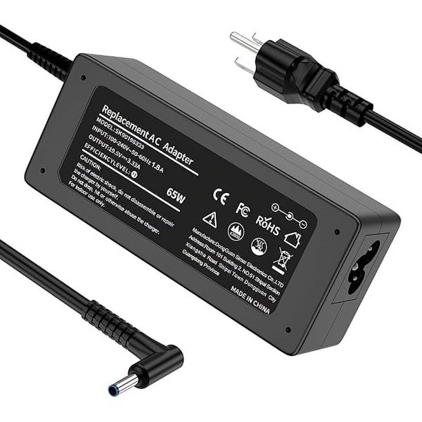 wonima11 65W Replacement for HP Laptop Charger Probook, Envy, Pavilion, Stream, EliteBook, X360 Computer Charger Blue Tip Notebook PC Power Cord - 10ft