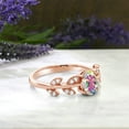 thumbnail image 7 of Gem Stone King 1.21 Ct Oval Mercury Mist Mystic Topaz 18K Rose Gold Plated Silver Greek Olive Vine Branch Engagement Ring, 7 of 7