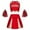 Red, variant on Kid Girl Clothes Outfits Cheerleading Sequins V Neck Letter Printed Sleeveless Crop Tank Top Elastic Waist Splicing Color Skirts Shirt and Pants Set for Toddler Kids S