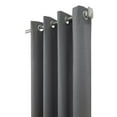 thumbnail image 4 of Thermaplus Ventura Grommet Curtain Panel Pair Window Dressing each 78 x 84 in Dark Grey, 4 of 5
