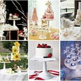 thumbnail image 5 of Set of 3 Pieces Cake Stands Iron Cake Holder Dessert Display Plate Serving Tray for Baby Shower Wedding Birthday Party (White), 5 of 6