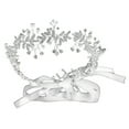 thumbnail image 3 of Diadema de boda Ormromra con flores de Diamantes de imitación plateados 40 x 5 cm, 3 of 8