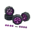 thumbnail image 4 of 4 Uds Ruedas Y Neumáticos de Coche RC Neumáticos de Coche RC Fácil de Instalar Neumáticos RC Reemplazo de Llanta para 1/12 1/14 1/16 1/18 Púrpura, 4 of 8