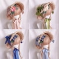 thumbnail image 3 of Gorgeous Lolita Flat Top Hat French Lace Flower Ribbon Bonnet Hat All-match Summer Sunshade Straw Hat for Girls Women, 3 of 20