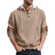 thumbnail image 1 of pstuiky hombres de manga larga, Blusa informal holgada de color liso con botones y cordón de moda para hombre, de manga larga, con capucha tops de invierno para hombre m, 1 of 9