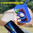 thumbnail image 6 of SNGMN Bluetooth Speaker with Colorful Ambient Light, Outdoor Car Desktop Mini Subwoofer Speaker, Supports Bluetooth Card FM USB Modes, 12 Hours Music Playback, 6 of 9
