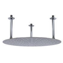 ALFI brand RAIN20R-BSS 20" Round Brushed Solid Stainless Steel Ultra Thin Rain Shower Head
