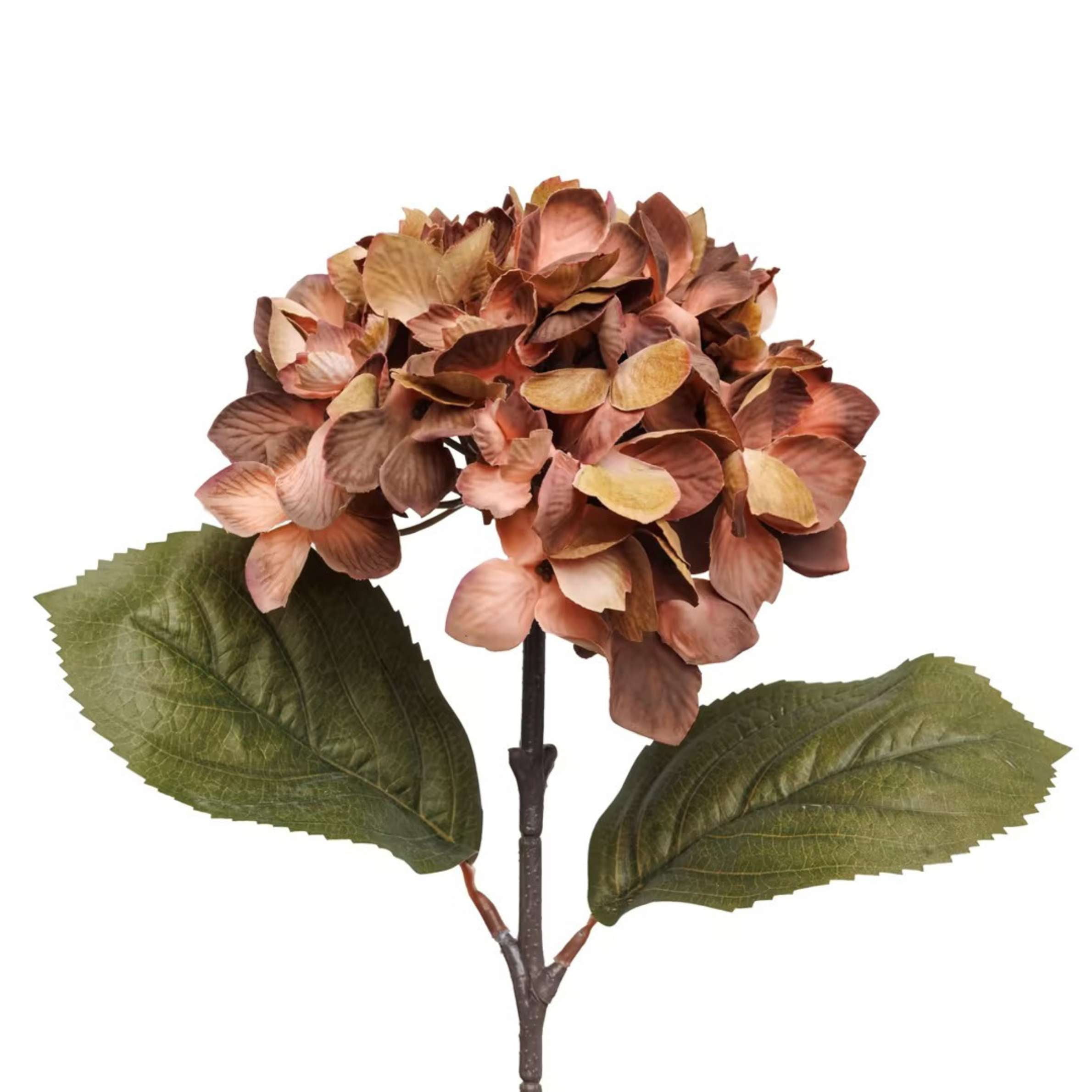 My Texas House Fall Faux Hydrangea Stem, Brown, 20"