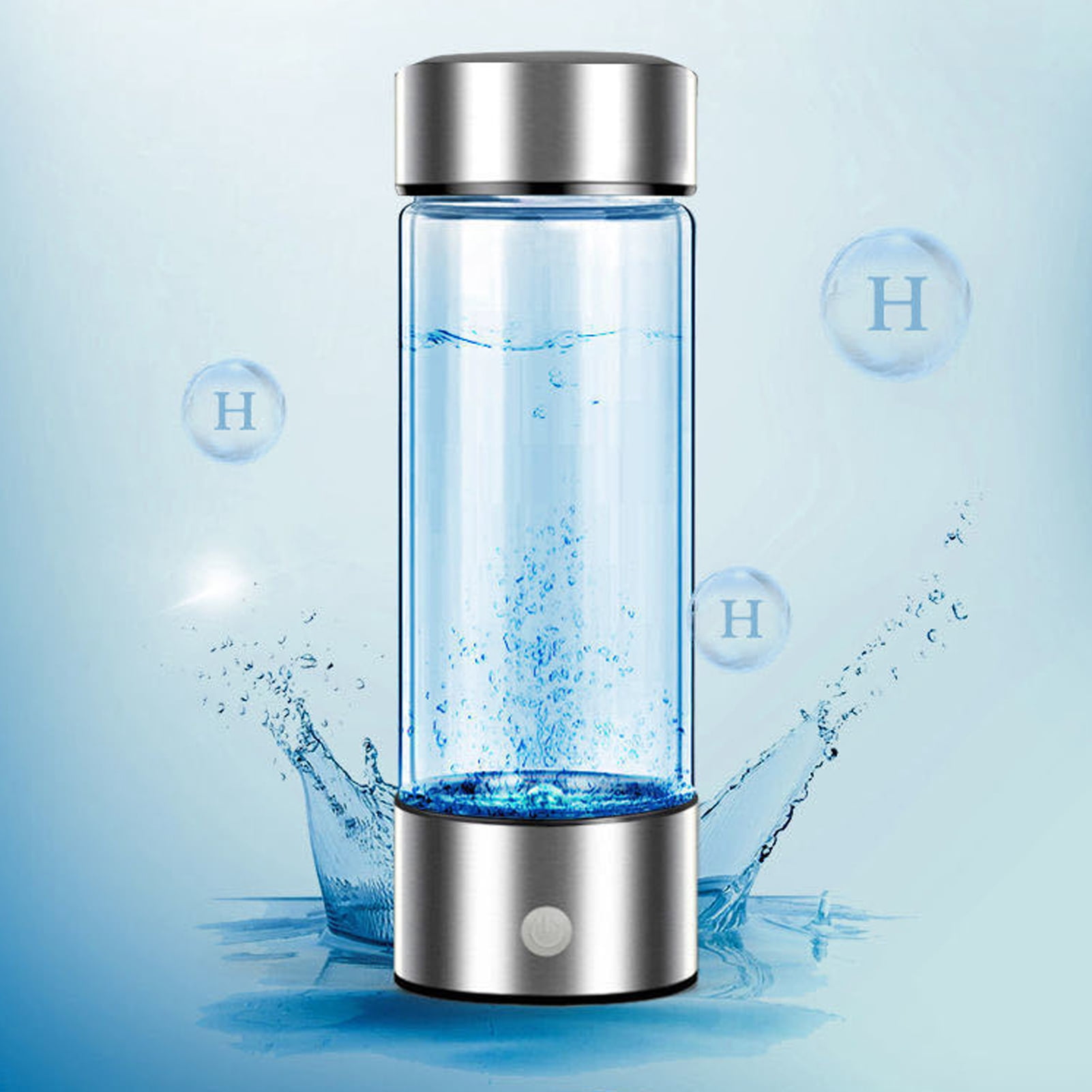 420ML Hydrogen Rich Water Bottle SPE PEM Technology Portable USB Rechargeable, Hydrogen Water Generator Glass Drinking Cup Birthday Gift