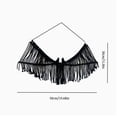 thumbnail image 5 of Halloween Boho Macrame Wall Hanging, Fringe Woven Pumpkin & Bat Shape Tapestry, Cotton Rustic Fall Indoor Decor for Bedroom, Living Room, Mantel (1PC, A), 5 of 9