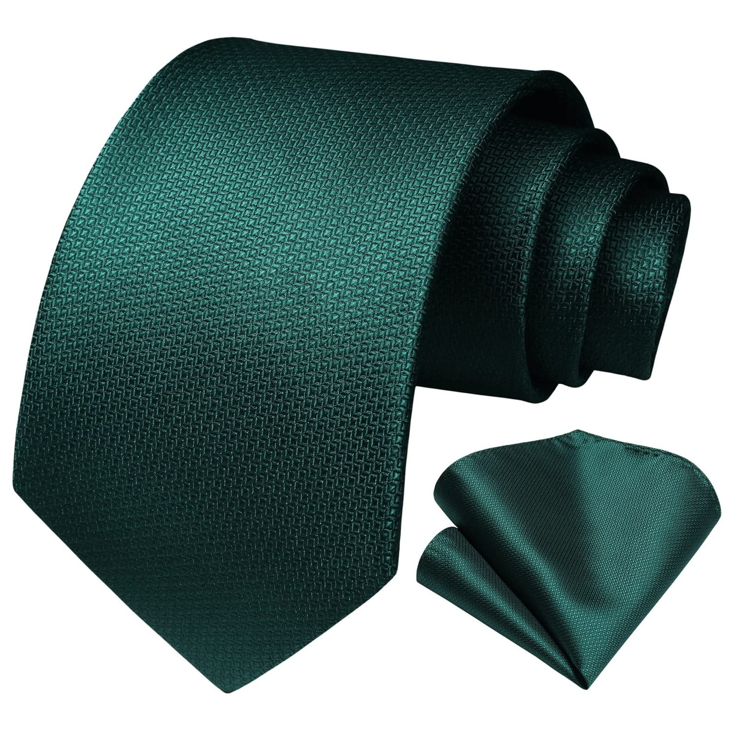 Hi-Tie Solid Black Plaid Silk Necktie Mens Tie with Hanky  Cufflinks Set : Clothing, Shoes & Jewelry