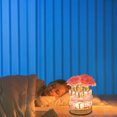 thumbnail image 4 of Lámpara LED de ramo de rosas artificiales, luz nocturna de flores rosas, decoración del dormitorio del hogar, 4 of 9