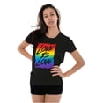 thumbnail image 2 of LGBT Love is Love Gay Pride Rainbow Women's T Shirt Ladies Tee Brisco Brands M, 2 of 5