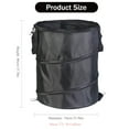 thumbnail image 2 of Camping Trash Can Collapsible: Pop up Trash Can, 10 Gallon Collapsible Yard Waste Bag/Leaf Bin, with Clips to Hold Garbage Bag in Place, for Garden, Lawn, Picnicking, Parties, Travel (Brown), 2 of 8