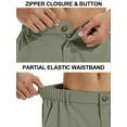 thumbnail image 5 of Tyhengta Men's Hiking Cargo Shorts Lightweight Outdoor Work Shorts for Men Travel Golf Camping Casual with 3 Zipper Pockets Grey green M, 5 of 9