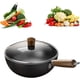 thumbnail image 1 of Fish Scale Pattern Flat Bottom Non-Stick Pan with Lid, New Uncoated Non-Stick Household Cooking Pan, Round Cooking Wok for Induction & Gas Stoves, Dishwasher-Friendly (26cm/10.24in), 1 of 7