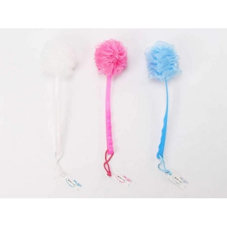 All For You Large Bath Puff Loofah Sponge with Long Handle, Shower Scrubber, Bath Body Back Brush, Spa Brush