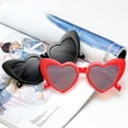 thumbnail image 4 of 5Pcs Vintage Love Heart Shaped Sunglasses Women Stylish Love Eyeglasses Cat Eye Mod Retro Style Glasses, Multiple Colors, 4 of 8