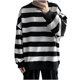 thumbnail image 1 of pstuiky camisas de manga larga para hombre, Blusas y camisas casuales de manga larga con cuello redondo y rayas en bloques de color para hombre Tops de talla grande para hombre m, 1 of 5