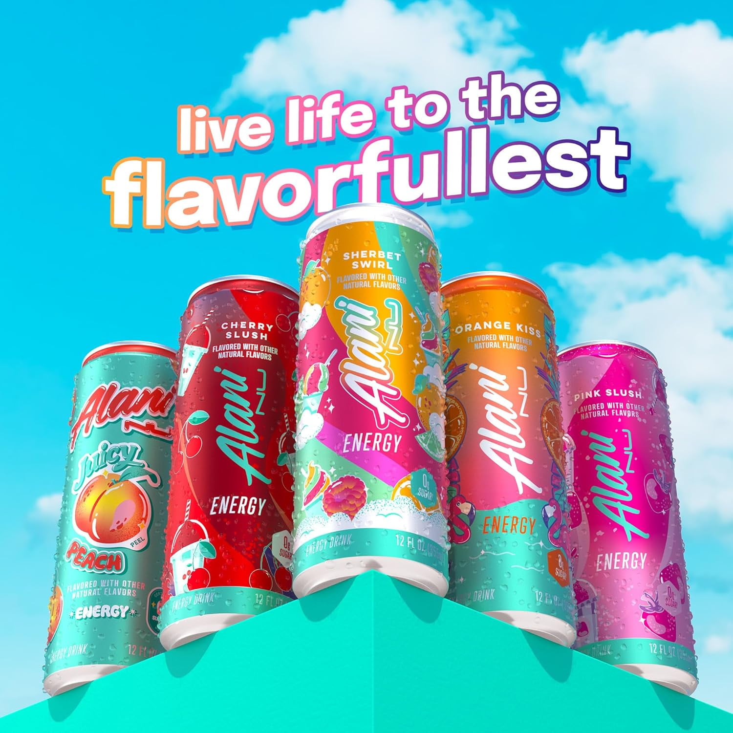 Alani Sherbet Swirl Energy Drink 12 ounce 6 Pack