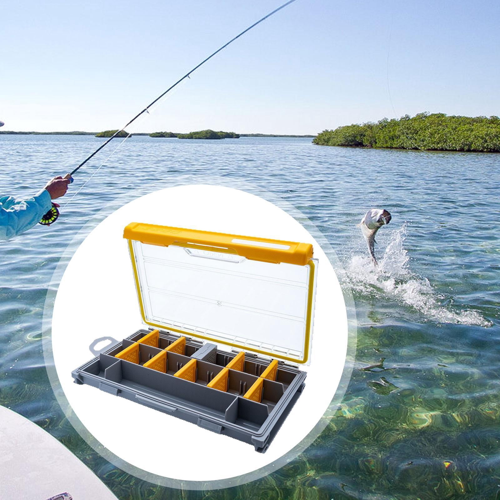 simhoa Fishing Tackle Box Fishing Lure Organizer Waterproof Large Capacity, Box Organizer with Dividers, Storage Practical Lure Case