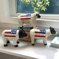 thumbnail image 4 of Kindergarten Ornament Independence Day Farm Patriotic Resin Statue Decorate Your Desktop With The Rustic Farm Animals In Flags Set!, 4 of 6