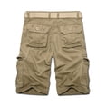 thumbnail image 4 of SDNall Men Casual Solid Fashion Zipper Button Pockets Cropped Cargo Shorts, 4 of 9
