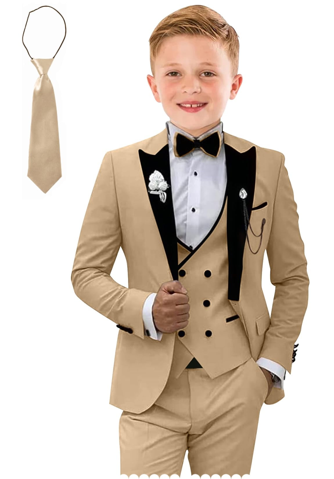 Traje Tesscy Champagne Slim Fit, piezas, para niño, talla 10
