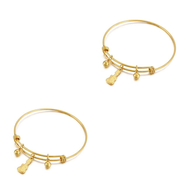 Brazalete de guitarra Minnieouse Acero Inoxidable Ajustable Dorado