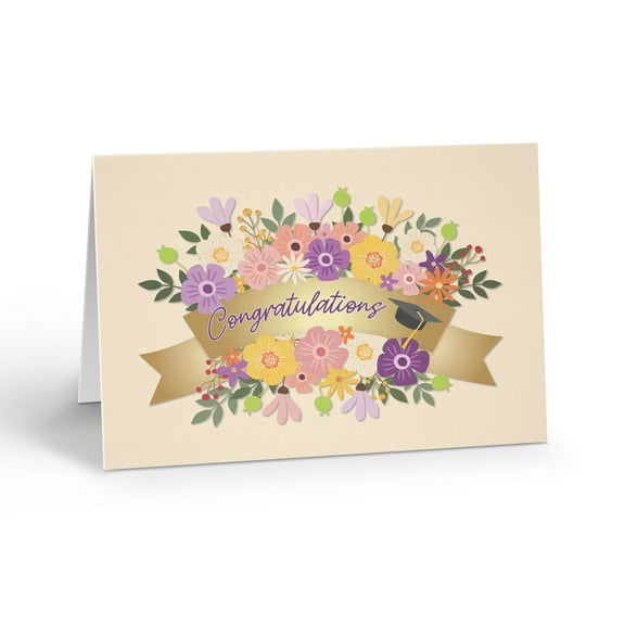Stonehouse Collection | Graduation Card | Elegant Congratulations Floral Design