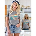 thumbnail image 5 of Xuanfei Women Vintage 1983 Color Print Crew Neck Short Sleeve T-Shirt, 5 of 7