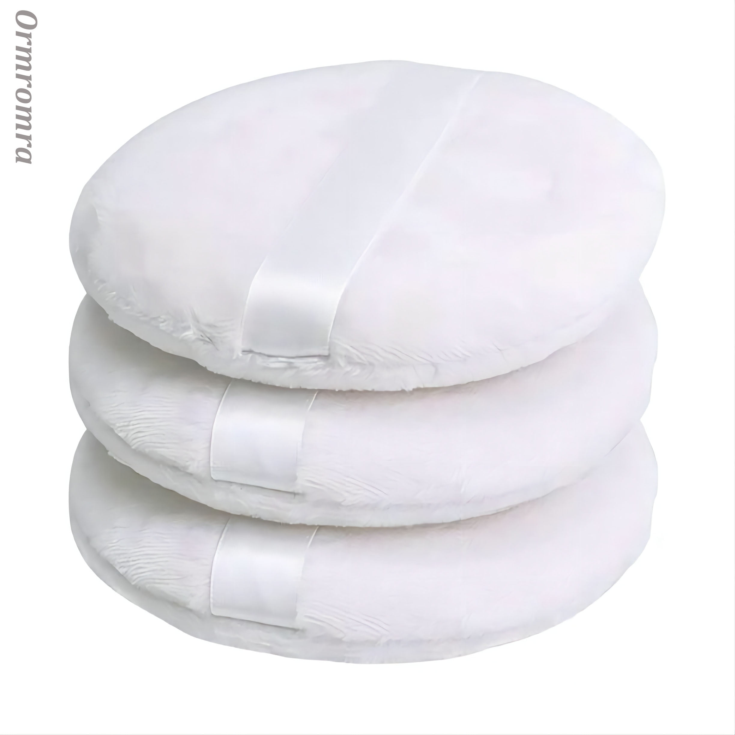Ormromra 3Pcs Washable Baby Powder Puff for Body Powder , Smooth Cosmetic Setting Body Powder for Body Powder for Loose Powder,Soft & Furry