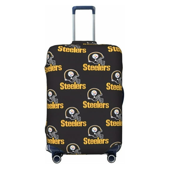 Pittsburgh Travel Luggage Cover, Football Team Themed Stretch Luggage Cover, Scratch-Resistant Travel Essential, Fits 19-31 Inch Luggage, Luggage Not Included