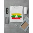 thumbnail image 3 of Paint Of The Flag Of Myanmar Tee Men's -Image by Shutterstock, 3 of 4